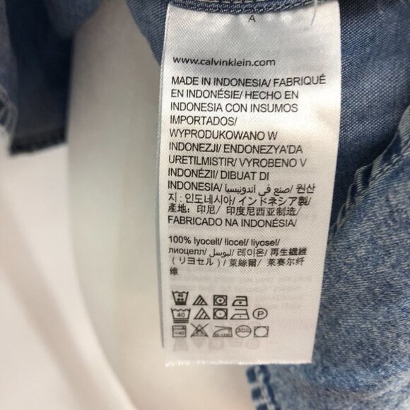 Calvin Klein Jeans Blue chambray V neck camisole SP - Picture 10 of 15